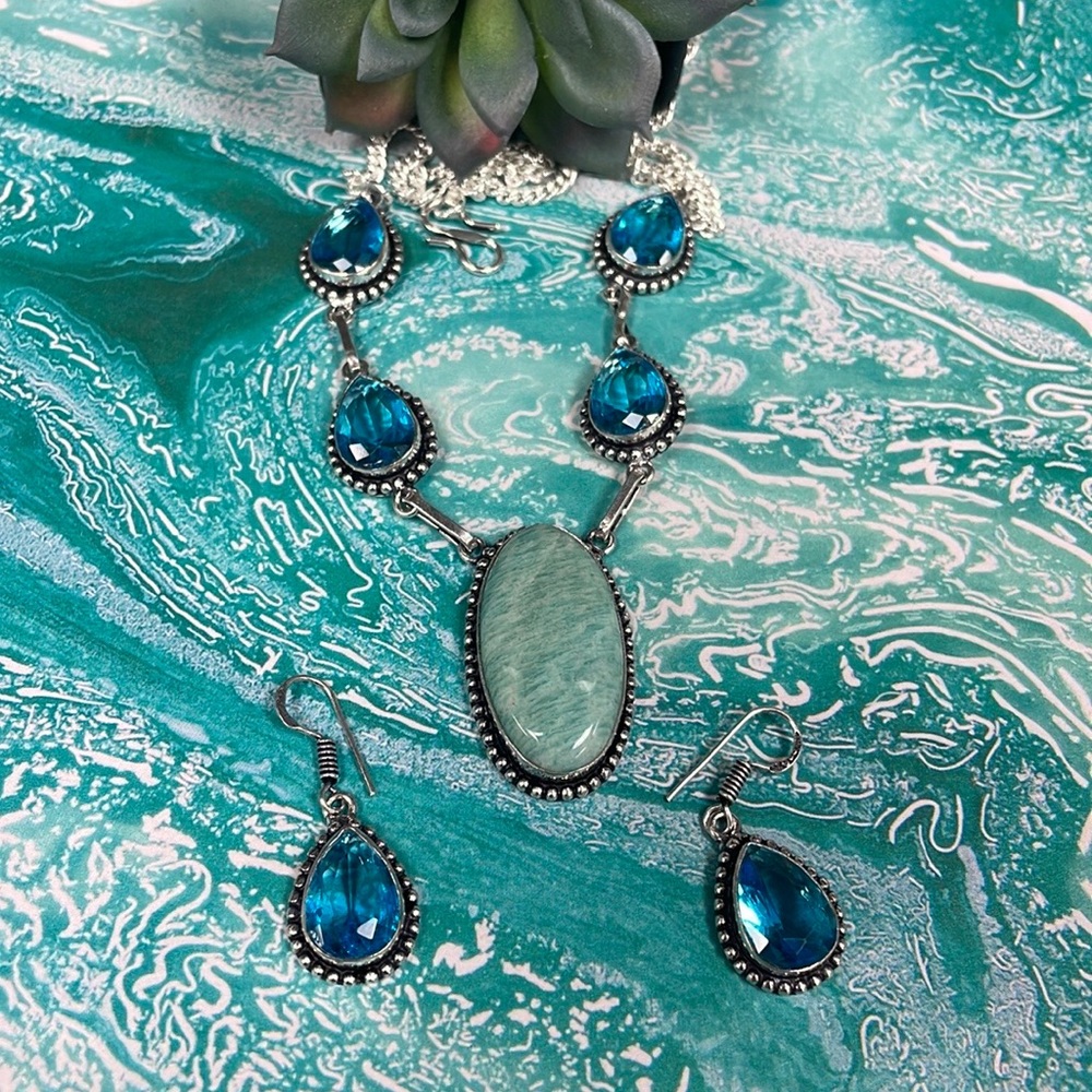 Amazonite & Topaz Jewelry Set